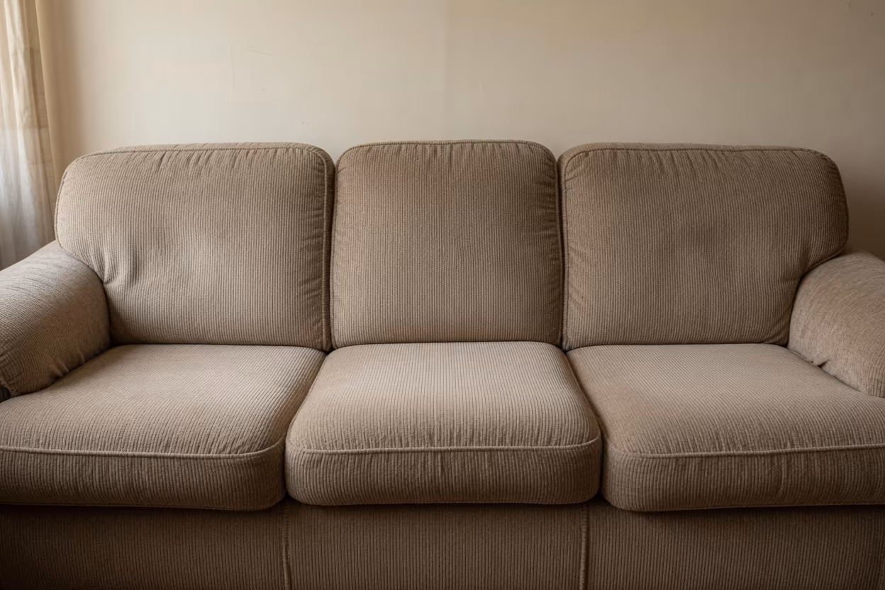 Sofa tapicerowana po praniu ekstrakcyjnym – odświeżona tkanina, wizualizacja efektu w Oławie